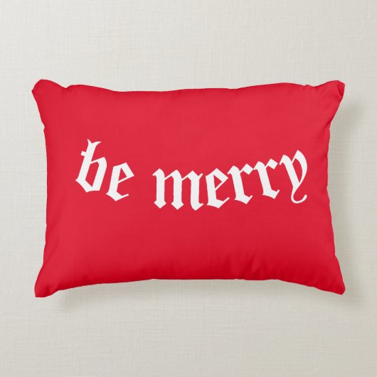赤かわいらしいベメリーイクリスマス枕 アクセントクッション (正面)