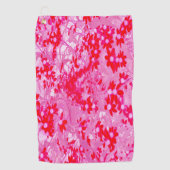 赤かわいらしい花 ゴルフタオル (正面)