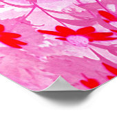 赤かわいらしい花 ポスター (角)