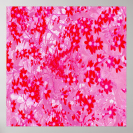 赤かわいらしい花 ポスター