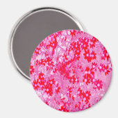 赤かわいらしい花 マグネット (正面/裏面)