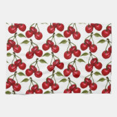 赤かわいらしさくらんぼ水彩 キッチンタオル (横)