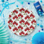 赤かわいらしさくらんぼ水彩 ペーパープレート (パーティー)