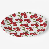 赤かわいらしさくらんぼ水彩 ペーパープレート (アングル)