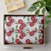 赤かわいらしさくらんぼ水色 薄葉紙 (ギフト)