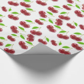 赤かわいらしさくらんぼ ラッピングペーパー (角)