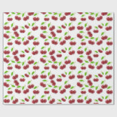 赤かわいらしさくらんぼ ラッピングペーパー (フラット)