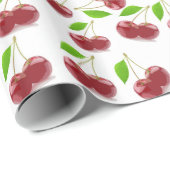 赤かわいらしさくらんぼ ラッピングペーパー (ロールコーナー)
