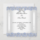 赤かわいらしちゃんシャワーボーイホワイトシルバーレースブルー 招待状 (裏面)