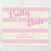 赤かわいらしちゃんシャワーワインラベル ビールラベル (シングルラベル)