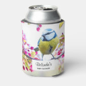 赤かわいらしちゃん枝付きシャワーに青と黄色の鳥 缶クーラー (缶裏面)