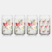 赤かわいらしとクリームの花模様 ガラス缶 (裏面)