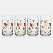 赤かわいらしとクリームの花模様 ガラス缶 (右)