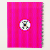 赤かわいらしと紫の蝶名前をカスタムするガーリー プランナー手帳 (裏面)