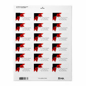 赤かわいらしと黒の住所 シール (フルシート)