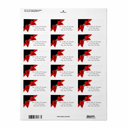 赤かわいらしと黒の住所 シール (フルシート)