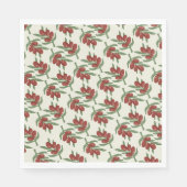 赤かわいらしオリーブ模様紙ナプキン スタンダードランチョンナプキン (正面)