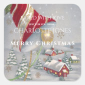 赤かわいらしクリスマスベルカントリービレッジ スクエアシール (正面)