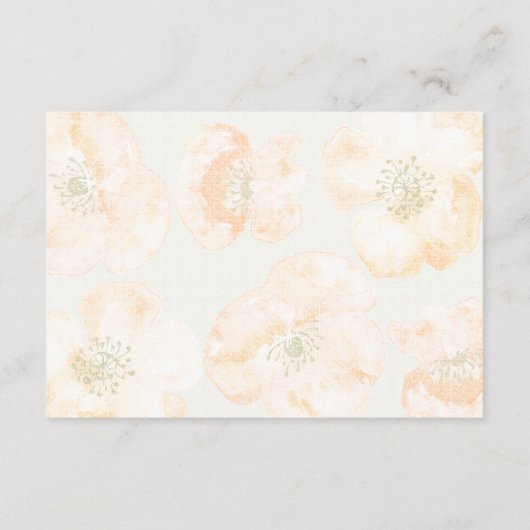 赤かわいらしケシフローラ結婚ズ エンクロージャーカード (裏面)