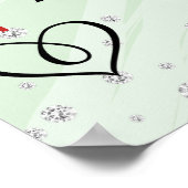 赤かわいらしバラフローラ結婚ズ・ウェルカム ポスター (角)