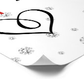 赤かわいらしバラフローラ結婚ズ・ウェルカム ポスター (角)