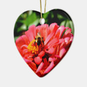 赤かわいらしフローラ セラミックオーナメント (左)