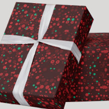 赤かわいらしブルゴーニュ緑のドット7月のクリスマス