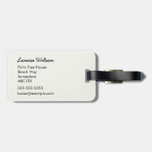 赤かわいらしポインセエレガントティア水色の花 ラゲッジタグ (裏面横)