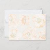 赤かわいらしポピーフローラ結婚式RSVPカード 出欠カード (裏面)