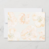 赤かわいらしポピーモダンズフローラ結婚式RSVPカード 出欠カード (裏面)