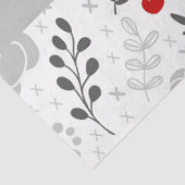 赤かわいらしモダンと灰色の花の誕生日 薄葉紙 (詳細)