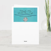 赤かわいらしローズバドフローラアートノートカード カード (裏面)