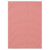 赤かわいらし伝統的中国の舞扇ホワイト テーブルクロス (正面)