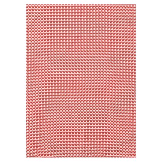 赤かわいらし伝統的中国の舞扇ホワイト テーブルクロス (正面)