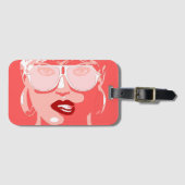赤かわいらし唇の人 ラゲッジタグ (正面横)