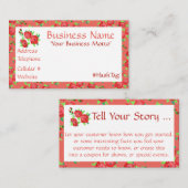 赤かわいらし珊瑚花の名刺 割引カード (正面/裏面)