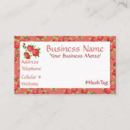赤かわいらし珊瑚花の名刺 割引カード