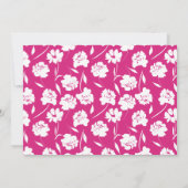 赤かわいらし紫ピンクの白い写真40歳の誕生日 招待状 (裏面)