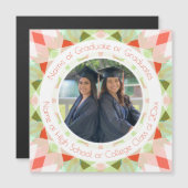 赤かわいらし緑の卒業写真記念ギフト (正面/裏面)