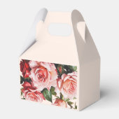 赤かわいらし色のバラ結婚の花 フェイバーボックス (裏面サイド)