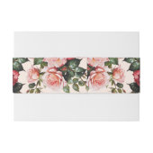 赤かわいらし色のバラ結婚の花 招待状ベリーバンド (裏面例)