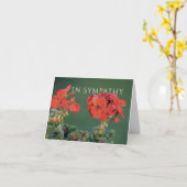 赤かわいらし花写真同情証 カード (黄色い花)