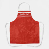 赤かわいらし花柄 エプロン (正面)