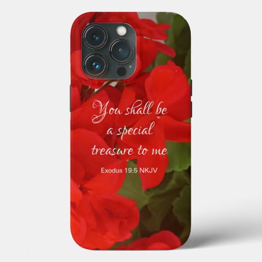 赤かわいらし花特別宝聖句 Case-Mate iPhoneケース (裏面)