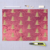 赤かわいらし金ゴールドクリスマスツリー 薄葉紙 (クラフト)