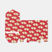 赤かわいらし金ゴールド白パーソナライズされた フェイバーボックス (折り畳みなし)