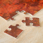 赤かわいらし頭の女性 – 抽象芸術オリジナル絵画ズ ジグソーパズル (側面)