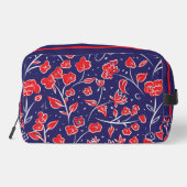 赤かわいらし鮮やか青フローラパーソナライズされた ドップキット (裏面)