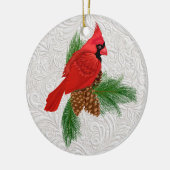 赤かわいらし鳥オーナメント セラミックオーナメント (左)
