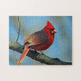 赤かわいらし(鳥)ショウジョウコウカンチョウ写真 ジグソーパズル